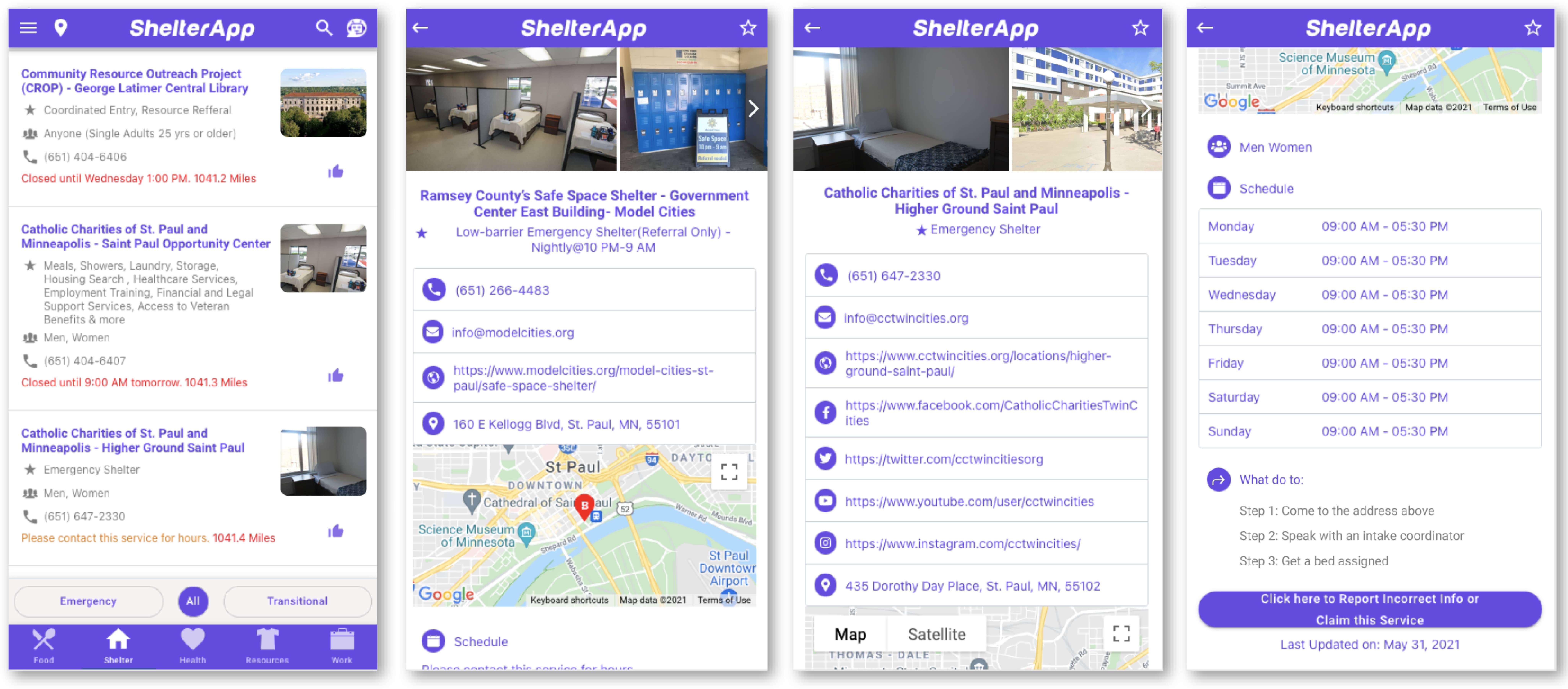 Saint Paul's ShelterApp Prototype
